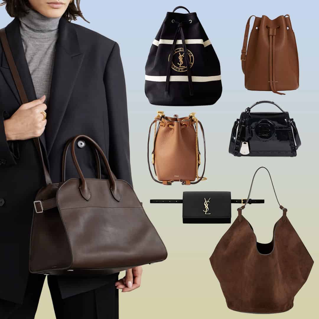 An array of handbags are shown representing new arrivals for late summer and early fall.