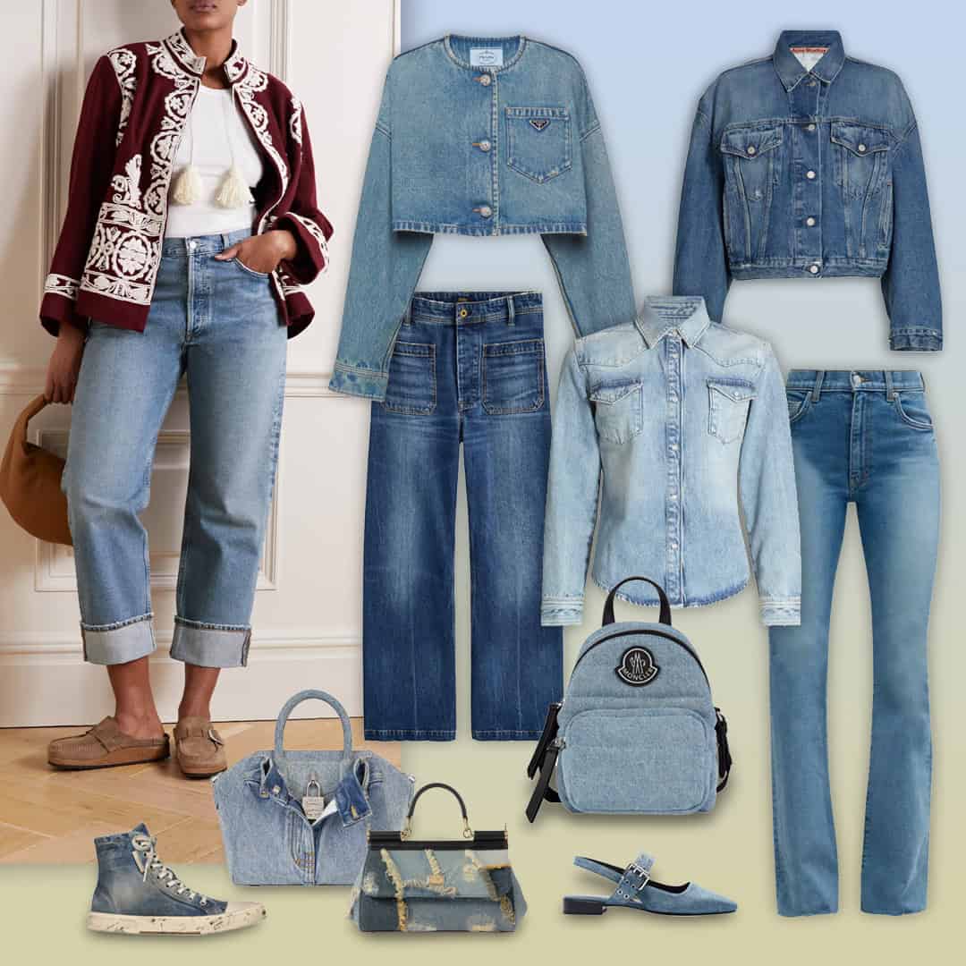 A collage of all things denim.