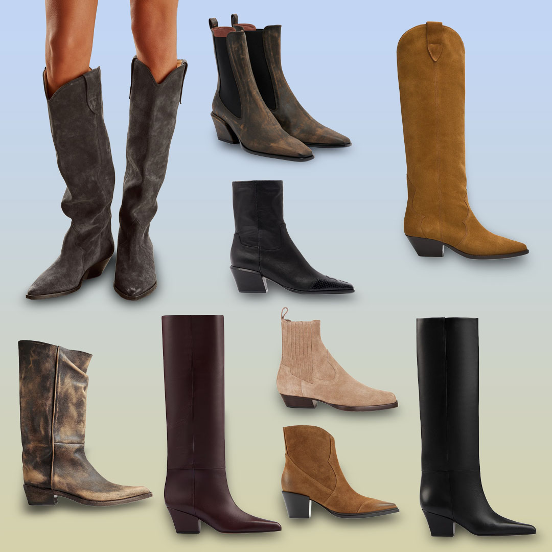An image of various western-style boots